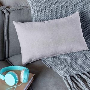 2 pack Essencea Faux Silk Throw Pillow Cover Rectangle Solid Color. Pure white